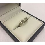 A 9ct gold full eternity ring set with clear stones. Size K, weight approx 3.3g.