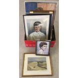 A large quantity of framed & glazed pictures to include pastel, oils, prints and watercolours.