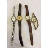 A ladies vintage watch by Buren, with gold filled bracelet and in working condition. Together with 2