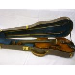 An old copy Stradivarius violin with 14"