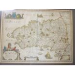 A 17th century hand coloured map of Brit