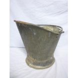 An old galvanised GWR fire bucket with s