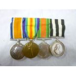 A group of four medals awarded to Pte. P