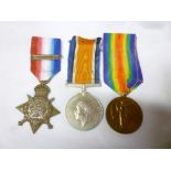 A 1914 Mons Star trio of medals awarded