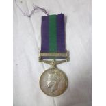 A General Service medal with Palestine b