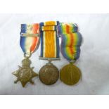 A 1914 Mons Star and bar trio of medals