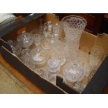 Glassware, cut glass crystal (Qty).