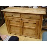 A 19th Century rustic fruitwood, pine and oak cupboard,