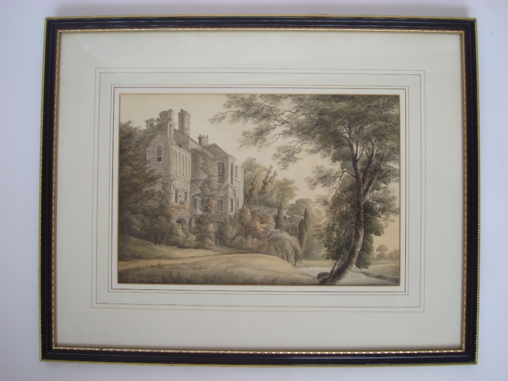 Early 19th Century British School. Guy's Cliffe House, Warwickshire, watercolour, unsigned, f/g. - Image 2 of 2