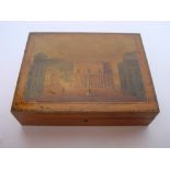 An early 19th Century Belgian spa pen work gaming box,