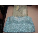 A turquoise sequinned 1960's ladies top, "Lovely" made by Arts knitting FTY of Hong Kong,