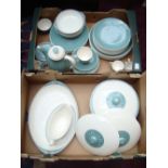 Royal Doulton Spindrift pattern part dinner and coffee service comprising six dinner plates,