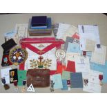 Masonic items, regalia, literature.