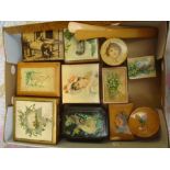 Mauchline ware colour litho decoration boxes and other related items (15).