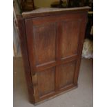 A late 18th/early 19th Century oak hanging corner cupboard.