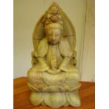 A poss 19th Century jadeite seated Buddha, a/f.