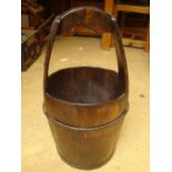 An iron bound well bucket.