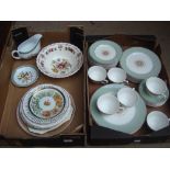 A part Staffordshire Ironstone "Satin White" dinner service to include six dinner plates,