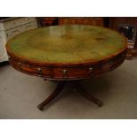 A 19th Century circular drum centre table,