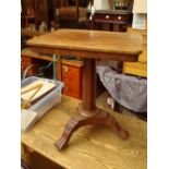 An early Victorian mahogany rectangular tilt action occasional table,