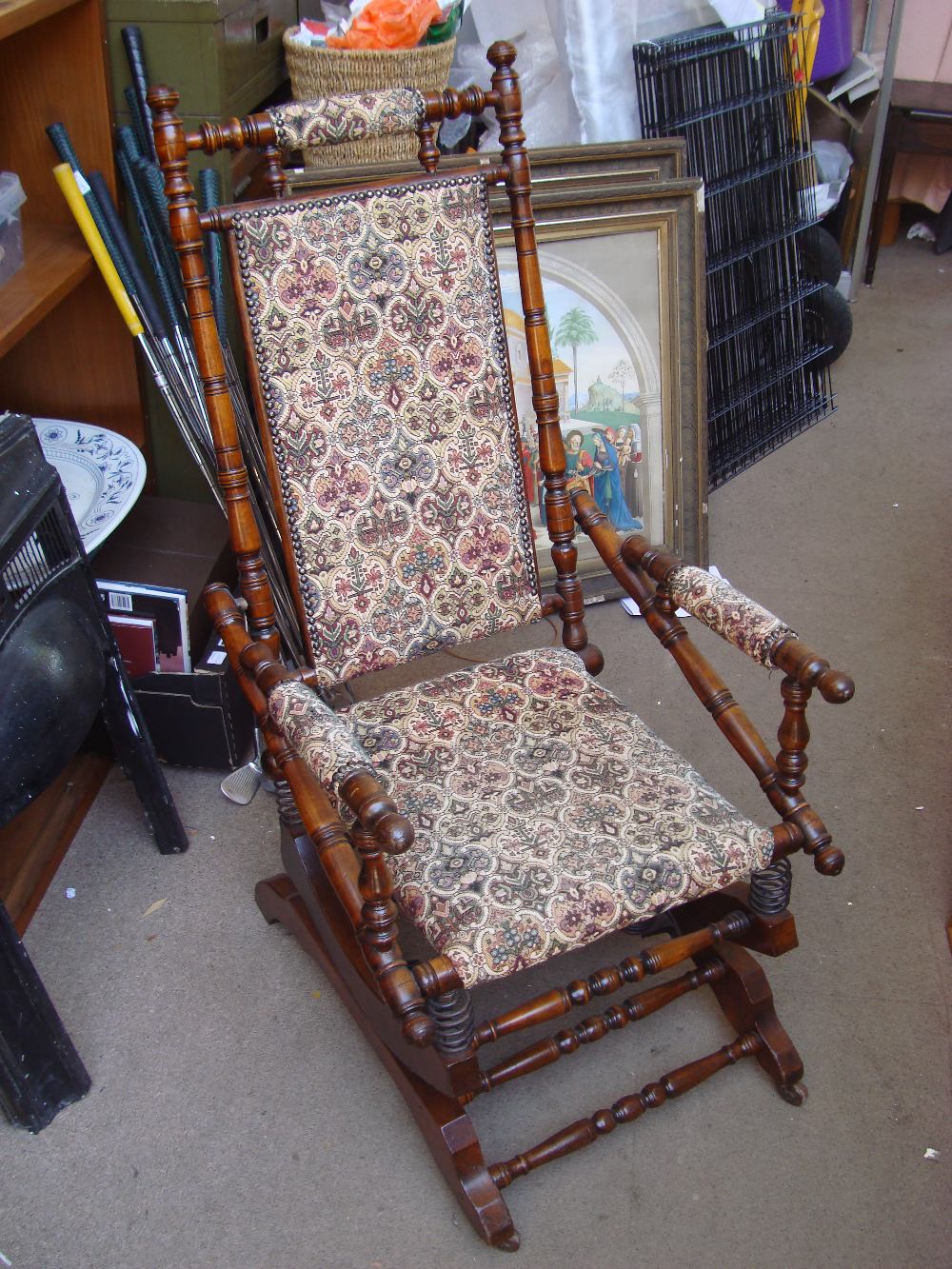 A rocking chair.