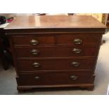 A George III mahogany chest of drawers,