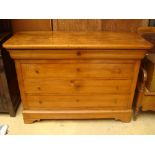 A 19th Century Continental pine chest of drawers.