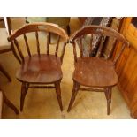 A pair of 20th Century pub chairs.
