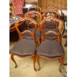 A set of six mid 19th Century cabriole legged salon chairs.