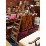 A six foot folding wooden stepladder.