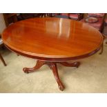 A mid 19th Century mahogany ovoid dining table,