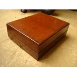 An early 19th Century mahogany writing slope with Watt patent copying mechanism. 38cm x 30cm x 13cm.