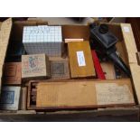 A collection of 19th Century and later coloured Magic lantern slides comprising a wooden case