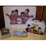 Beatles Yellow Submarine lunch box and pencil tin,