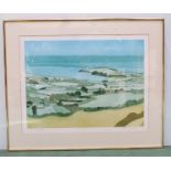 John Brunsdon (1933-2014) "Point Lynas" limited edition coloured print 149/150,