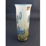 An Isle of Wight Wild Garden "Forget-me-not" glass vase, boxed, 16.