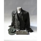 A German pattern soldier's army field service jacket with insignia with German peaked and side hats