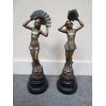 A pair of Art Deco figures