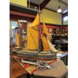 A handbuilt model/pond boat "Edith" with keel,