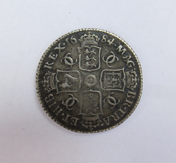 A Charles II 1684 shilling (fine) - Image 2 of 2