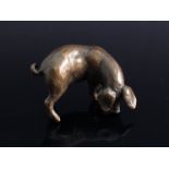 A limited edition solid bronze figure of a pig 72/350