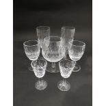 Seven various Waterford crystal glasses