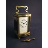 A 20th Century brass carriage clock