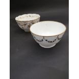 Two mid 19th Century china bowls with swag detail