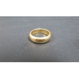 An 18th Century gold band inscribed to inside Dum Vita Vivat Amor (while there is life love lives)