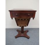 An Edwardian mahogany sewing table,