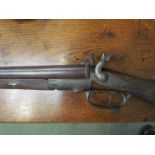 A Victorian pin fire double barrelled shotgun by J Beattie, 205 Regent Street, London,