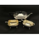 A silver plated teapot,