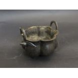 An 18th Century bronze censer on footed base