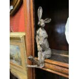 A bronzed finish shelf sitting hare 23cm